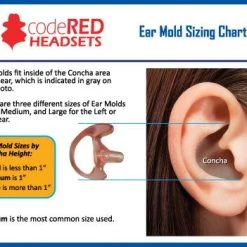 Code Red Headsets Semi-Custom Ear Molds - Molded Earpieces In Bulk Radio Earpieces