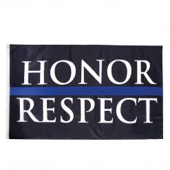 Rothco Honor & Respect Thin Blue Line Flag - 3' X 5'