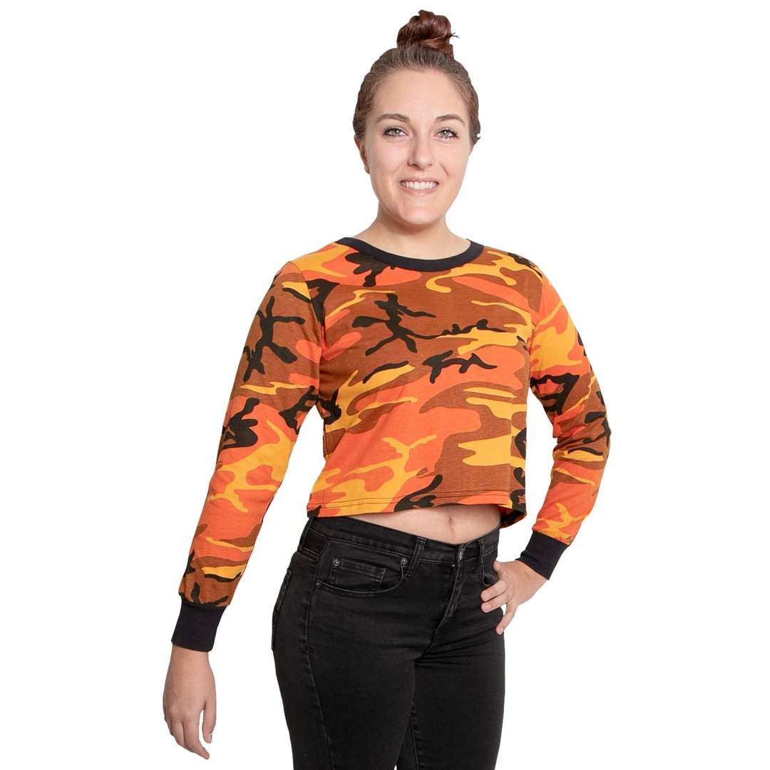 Rothco Women's Camo Long Sleeve Crop Top Camo T-Shirts