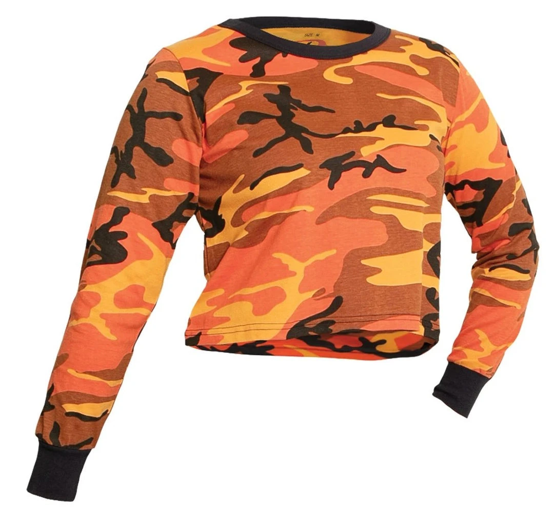 Rothco Women's Camo Long Sleeve Crop Top Camo T-Shirts