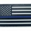 Tru-Spec USA Flag Grey With Thin Blue Line Morale Patch