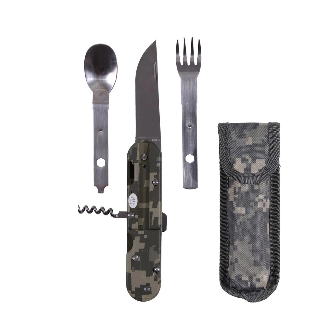 Rothco ACU Digital Foreign Legion 5 In 1 Chow Set Eating Utensils