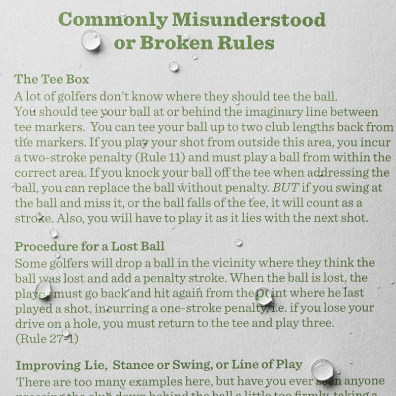 Rite In The Rain Golf Notebook