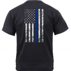 Graphic Printed T-Shirts Rothco Thin Blue Line Shield T-Shirt