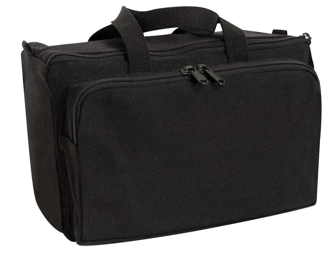 Rothco Canvas Tactical Shooting Range Bag - Black Gun Bags & Gun Cases