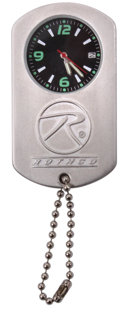 Jewelry Rothco Silver Dog Tag Watch