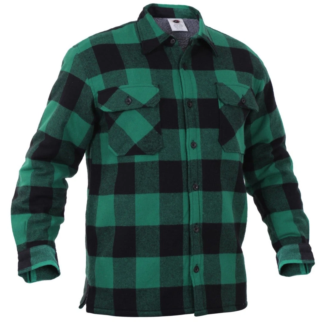 Rothco Extra Heavyweight Buffalo Plaid Sherpa-lined Flannel Shirts