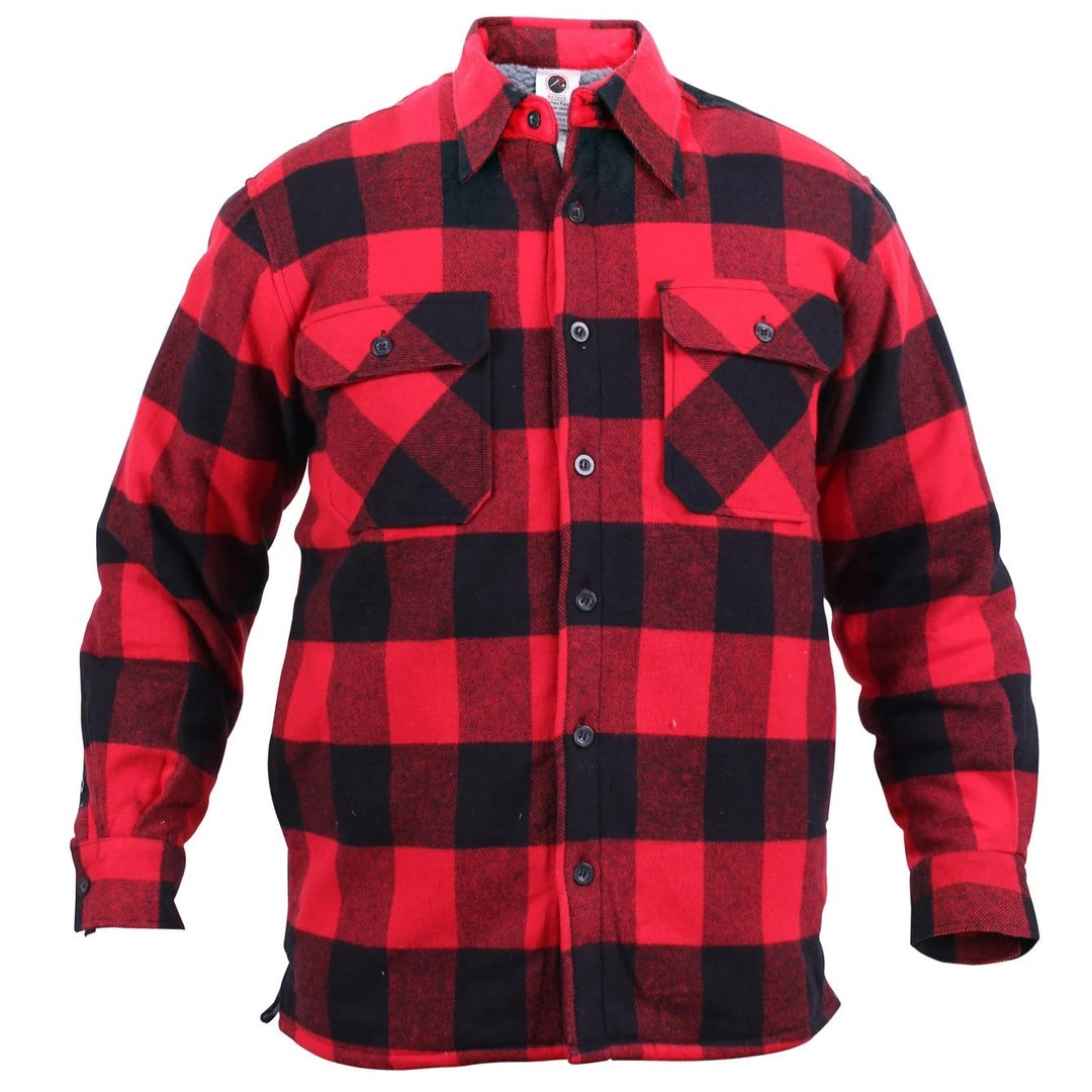 Rothco Extra Heavyweight Buffalo Plaid Sherpa-lined Flannel Shirts