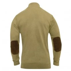Rothco 3-Button Sweater With Suede Accents