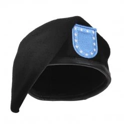 Berets Rothco Inspection Ready Black Beret With Flash
