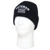 Rothco Veteran With US Flag Fine Knit Watch Cap - Black Beanies