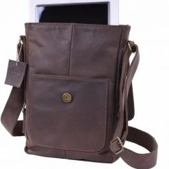 Attache And Shoulder Bags Rothco Brown Leather Military Tech Bag