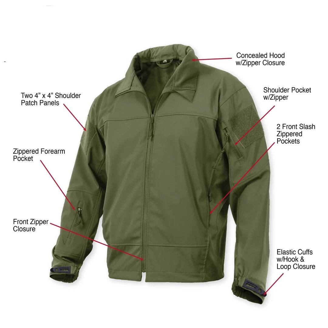 Rothco Covert Ops Light Weight Soft Shell Jacket Jackets