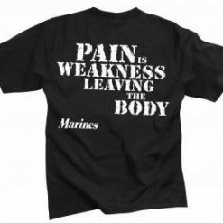 Rothco Marines Pain Is Weakness T-Shirt Graphic Printed T-Shirts