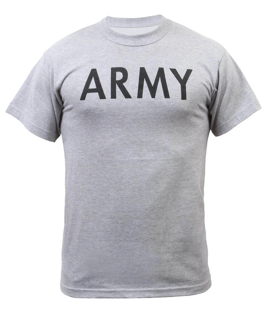 Graphic Printed T-Shirts Rothco Grey Physical Training T-Shirt