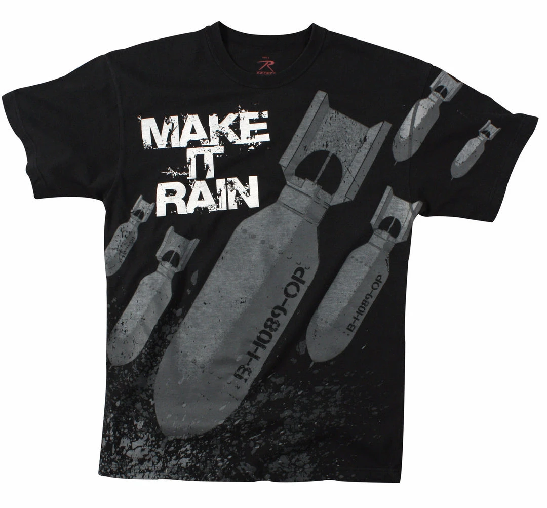 Graphic Printed T-Shirts Rothco Make It Rain Bombs T-shirt