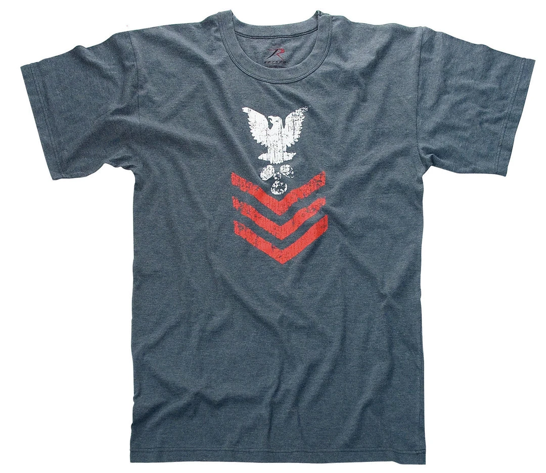 Rothco Vintage Naval Rank Insignia T-Shirt Graphic Printed T-Shirts