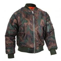 Flight Jackets Rothco MA-1 Woodland Camo Flight Jacket
