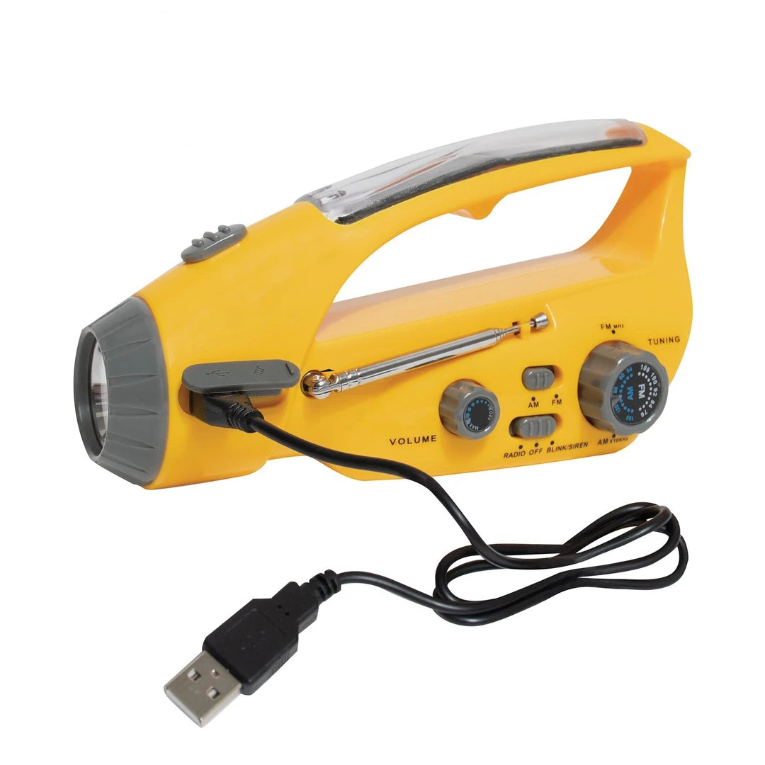 Rothco Solar/Wind Up Flashlight With Radio Camping Accessories