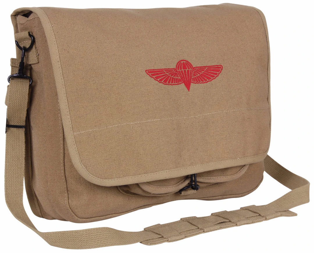 Rothco Canvas Israeli Paratrooper Bag Attache And Shoulder Bags