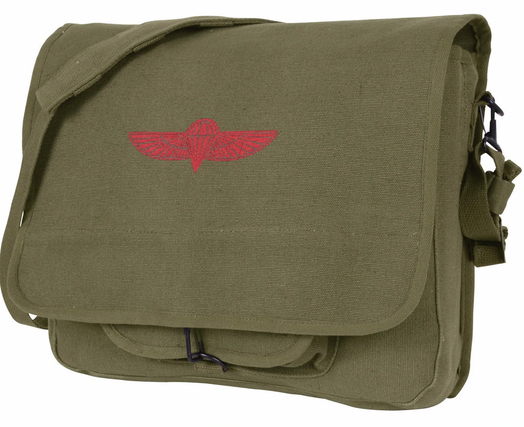 Rothco Canvas Israeli Paratrooper Bag Attache And Shoulder Bags