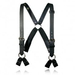 Boston Leather Firefighter Suspenders, 8-Point Loop
