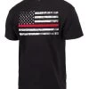 Rothco Thin Red Line Flag T-Shirt Graphic Printed T-Shirts