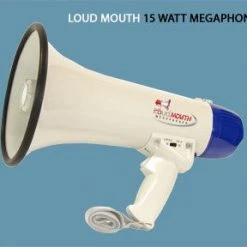 Code Red Headsets Radio Holders LM-15 Megaphone Bullhorn 15-Watt 600 Yard Range Siren Volume Control
