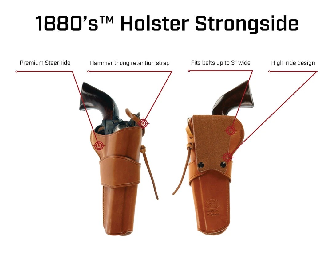 Western Holsters Galco 1880'S Strongside Holster