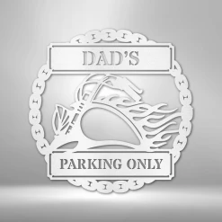Home Décor Monogram Hog Parking Plaque - Steel Sign