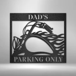Home Décor Monogram Hog Parking - Steel Sign