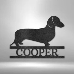 Home Décor Monogram Dachshund Monogram - Steel Sign