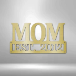 Home Décor Monogram Mother's Day Plaque - Steel SIgn