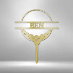 Home Décor Monogram Golf Ball Monogram - Steel Sign