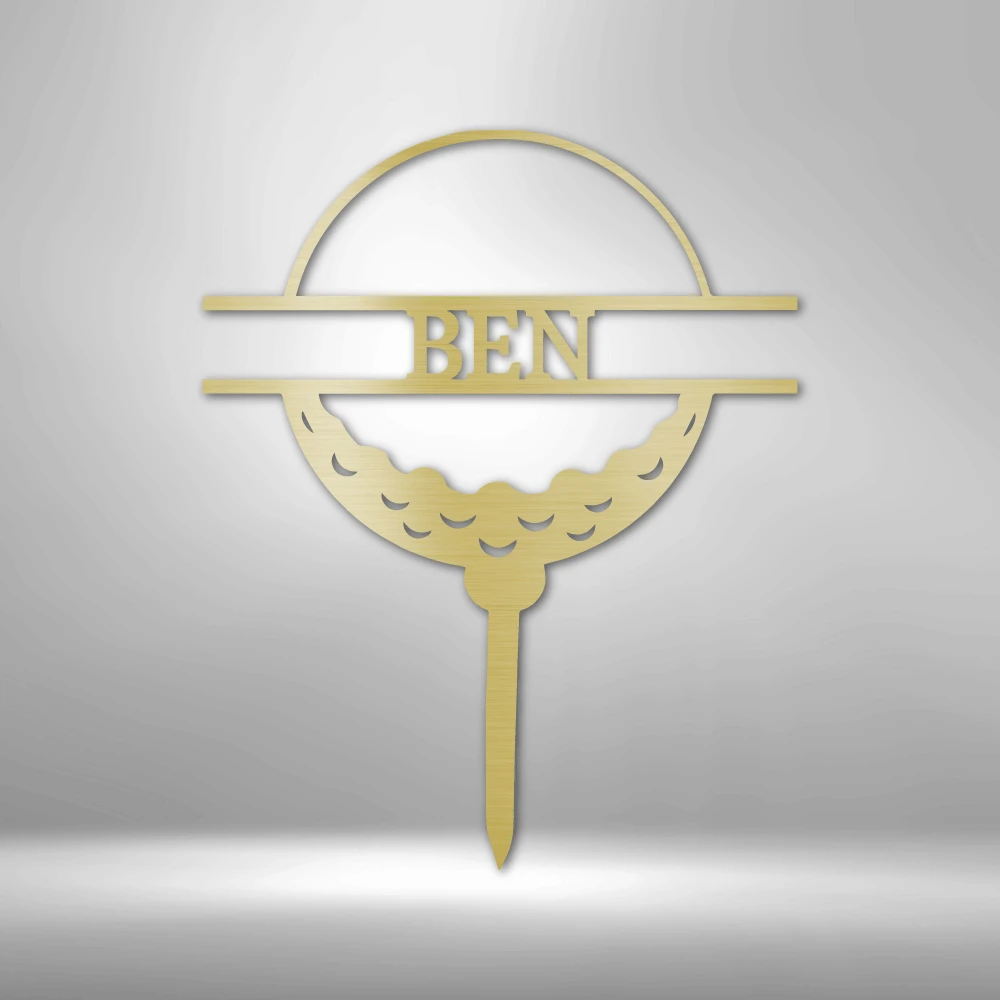 Home Décor Monogram Golf Ball Monogram - Steel Sign