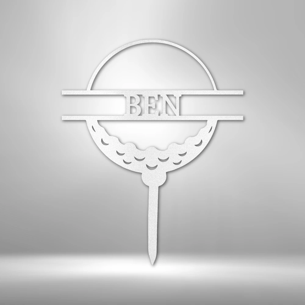Home Décor Monogram Golf Ball Monogram - Steel Sign