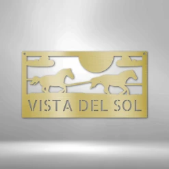 Home Décor Monogram Racing Horses Monogram - Steel Sign