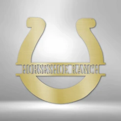 Home Décor Monogram Simple Horseshoe Monogram - Steel Sign