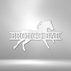 Home Décor Monogram Sprinting Horse Monogram - Steel Sign
