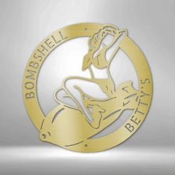 Home Décor Monogram Bomber Lady - Steel Sign