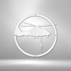 Home Décor Monogram Helicopter Drop - Steel Sign