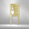 Home Décor Monogram Gnome Home - Steel Stake