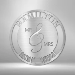 Home Décor Monogram Mr. And Mrs. - Steel Sign