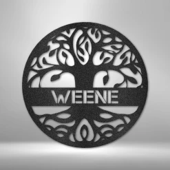 Home Décor Monogram Personalized Tree Of Life - Steel Sign