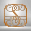 Home Décor Monogram Classic Family Name - Steel Sign