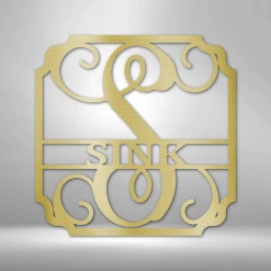 Home Décor Monogram Classic Family Name - Steel Sign