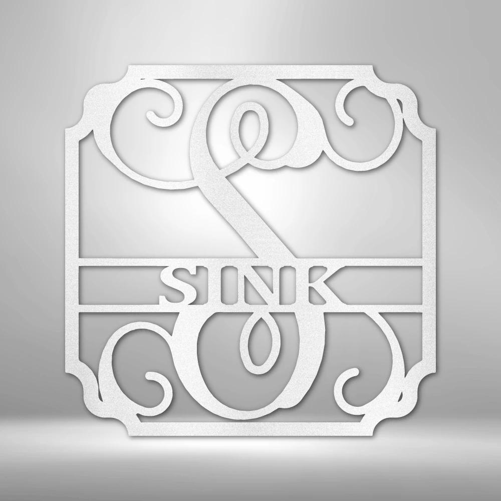 Home Décor Monogram Classic Family Name - Steel Sign