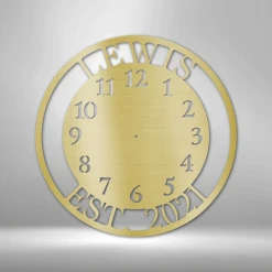 Home Décor Monogram Roman Clock - Steel Sign