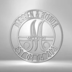Home Décor Monogram Elaborate Name - Steel Sign