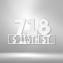 Home Décor Monogram Address - Steel Sign